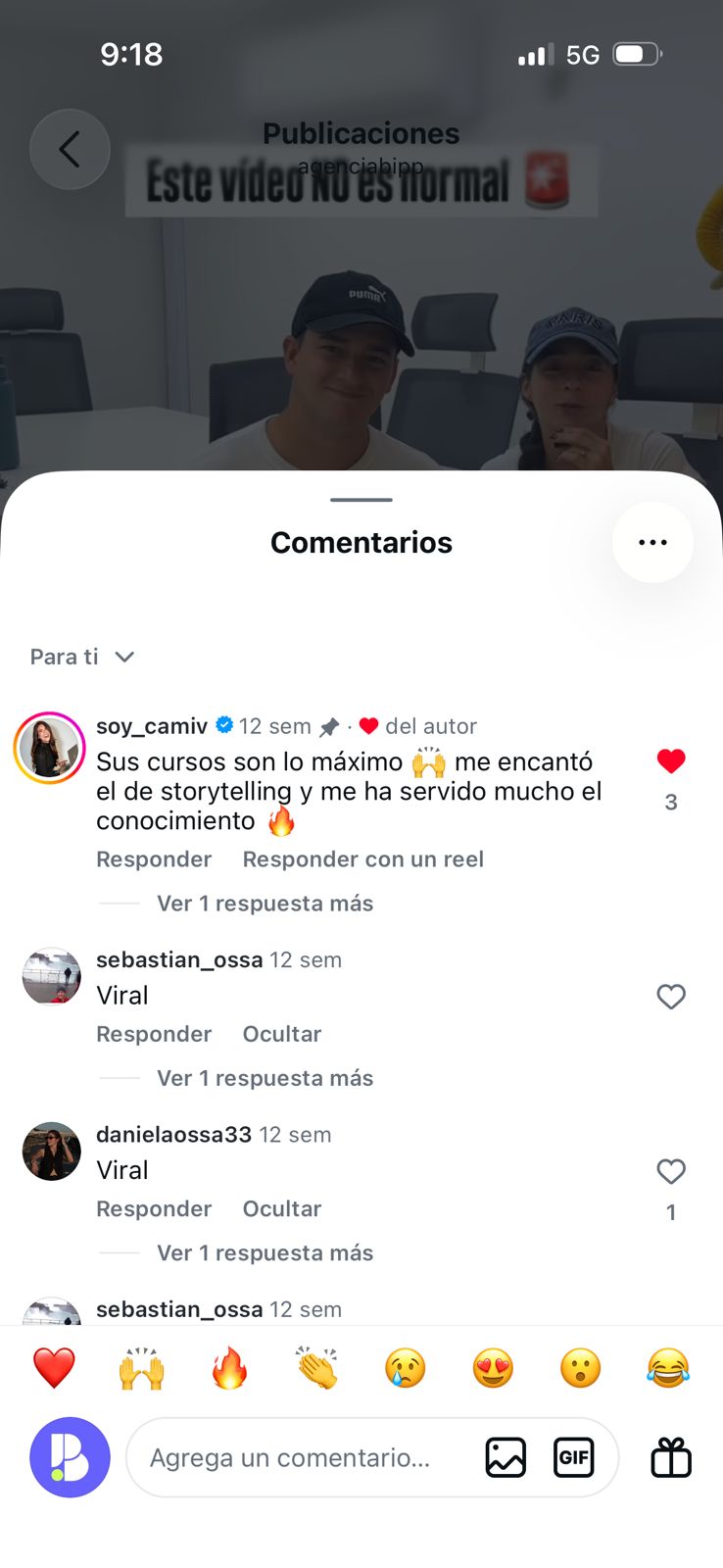 Testimonio de un estudiante del curso